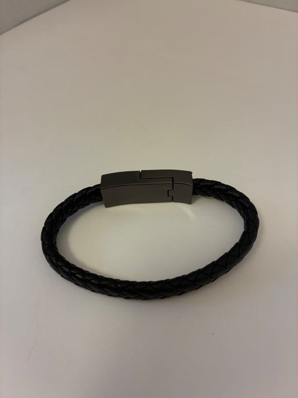 iPhone Charging Wire Black Braided 8” Bracelet Tested Works gallery