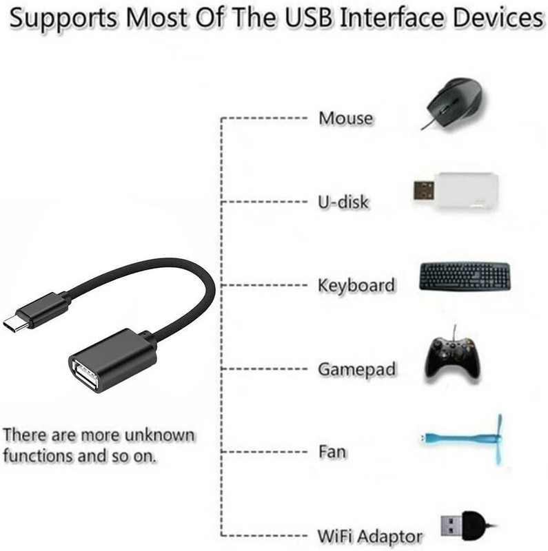 USB-C Type C Male to USB 3.0 Type A Female OTG Adapter Converter Cable Cord Lot gallery