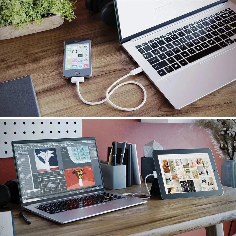 30-Pin to USB C Adapter Cable for Iphone, Ipad, Ipod – 3Ft (Next-Generation Data gallery