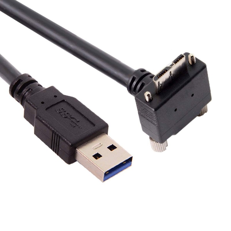 Micro USB 3.0 Cable Type A Male to Micro B Male 90 Degree 3.0M gallery