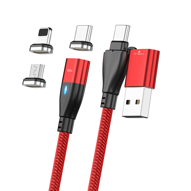 10 Pack 5.9 FT 1.8M 100W 6 IN 1 Magnetic Fast Charging USB Cable For Notebook