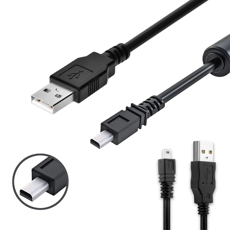 Wetco Black Durable 8 Pin Mini USB Cable 4.9ft – USB 2.0 A to 8-Pin Mini B Ca…