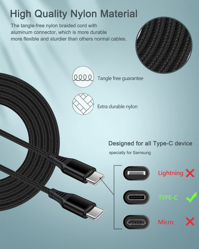 Iphone 17E 17 USB Type C Cable for Apple Iphone 16E/16/15 Plus/17 Pro Max, 6Ft F gallery