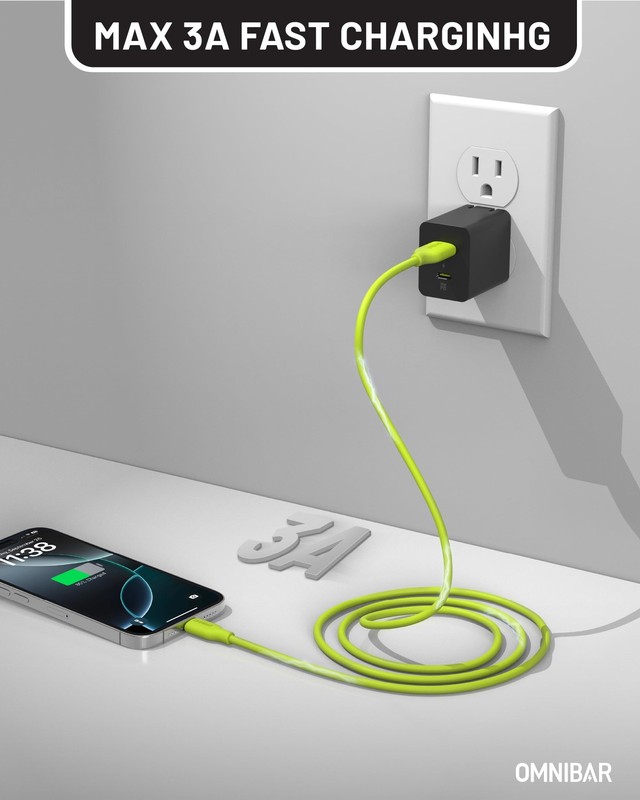 2 Pack Soft Silicone USB A to C Cable 6 feet Flexible Fast Charging Cord gallery