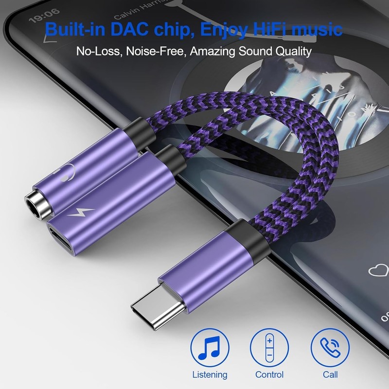 USB C Samsung Headphone Adapter for Galaxy S24 S23 FE S22 Ultra S21 FE S20 A5 gallery