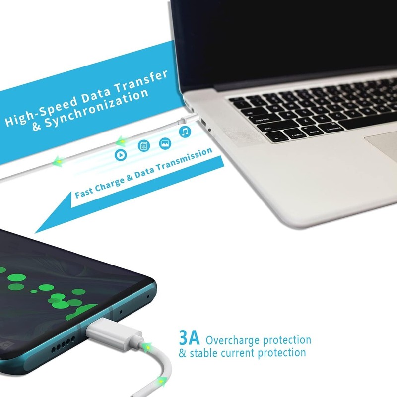 3x Original Carga Rapida USB-C De 20W Cable 10FT Cargador Para iPhone 14 13 12 gallery