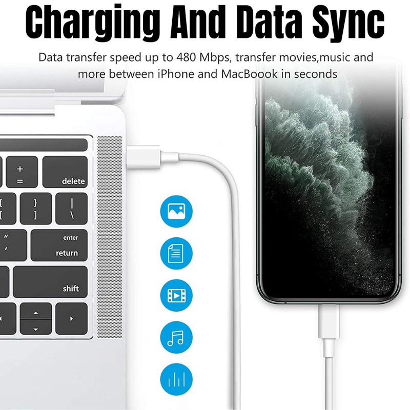 PD 20W Fast Charger Power Adapter Block For iPhone 14 13 12 11 Pro Type C Cable gallery