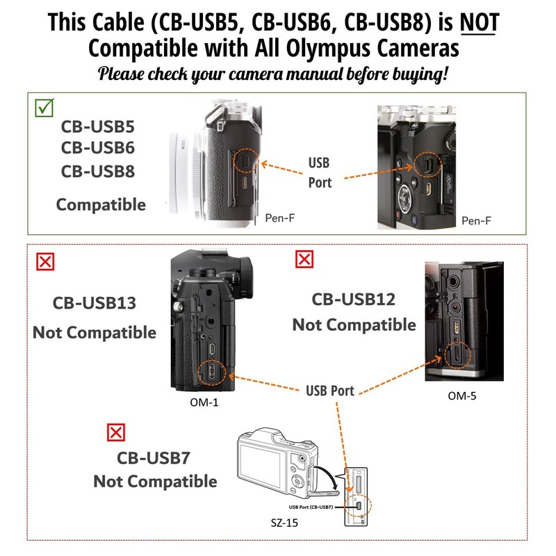 USB Data File Picture Transfer Charger Charging Wire Cord Cable CB-USB5 USB6 ... gallery