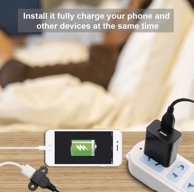 USB 2.0 Male to Dual Female Charging Extension Cable, Furniture nightstand So... gallery