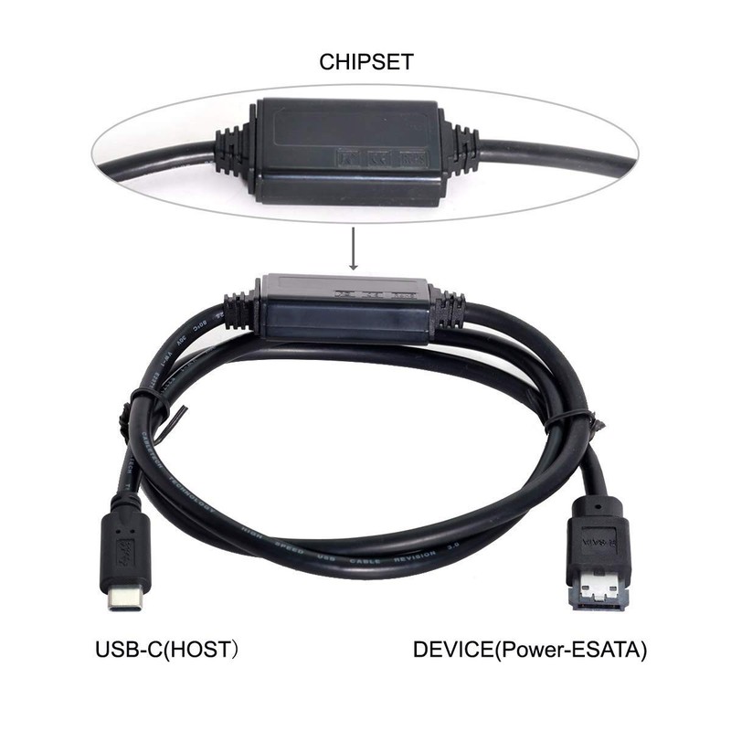 USBC TypeC to Power Over eSATA DC5V Adapter USB3.0 to HDD/SSD/ODD eSATAp Conv... gallery