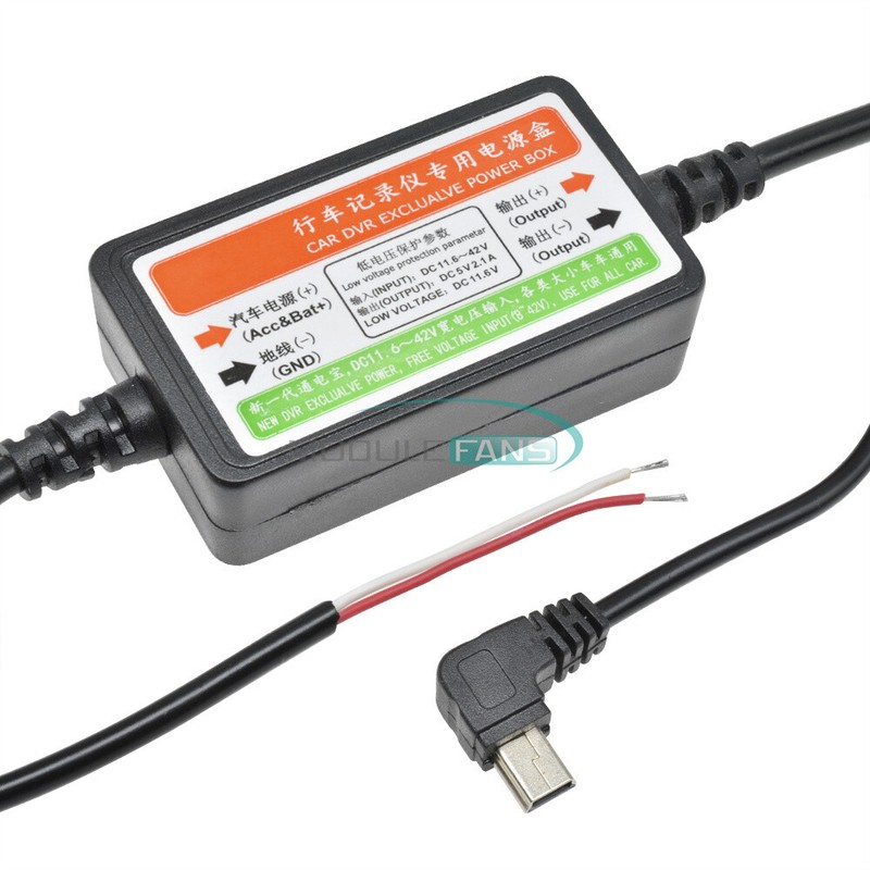 12V-23V Mini USB Port Wire Cable Car Charger Kit For Camera Recorder DVR Power gallery