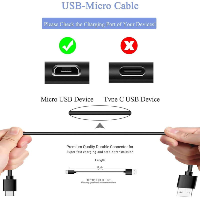 Replacement Mirco USB Charger Charging Cable Power Cord for Onetouch Verio Flex gallery