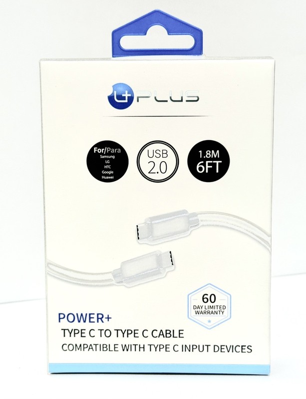 3 Pack Type C to Type C Cable 6ft White for Samsung Apple LG HTC Google Huawei gallery