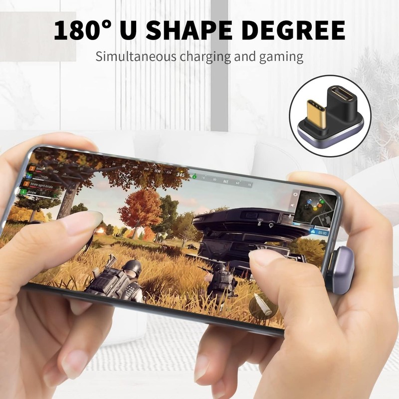 Versatile USB C 180° Adapter - 240W Charging, 8K Video for MacBook and More gallery