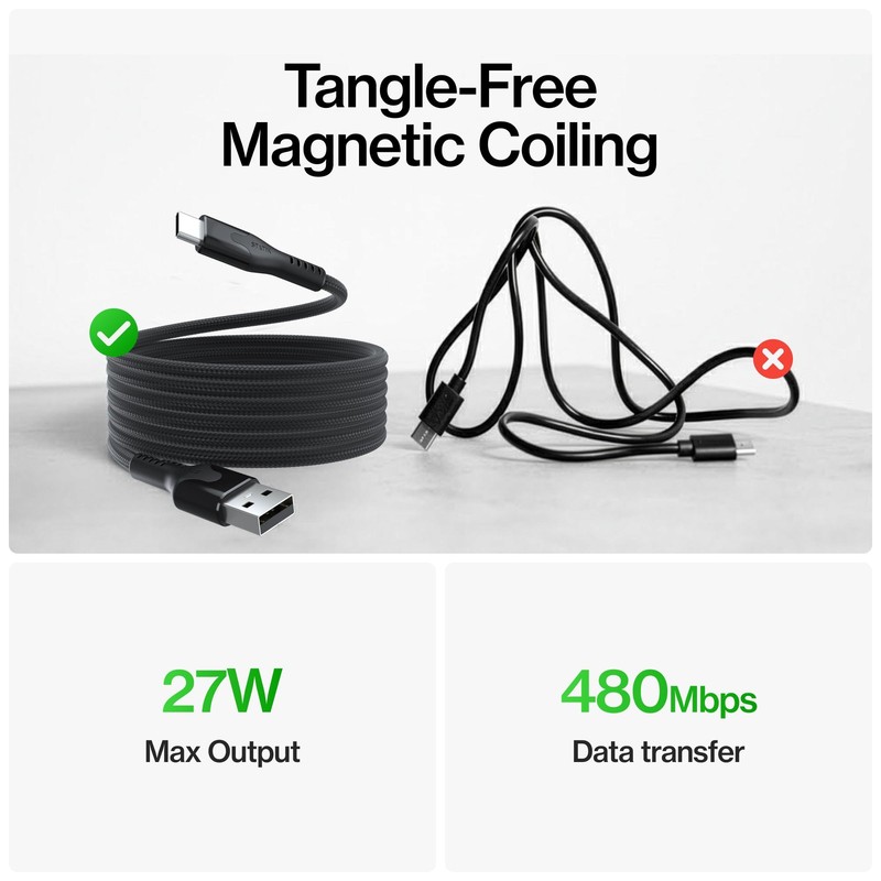 MagStack USB to USB C Cable, A to Type C Charger Fast Charging Phone Charger ... gallery