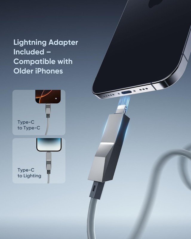 Retractable Spring USB-Cable for Tesla Model Y/3/X/S, Cybertruck-Style , 100W... gallery