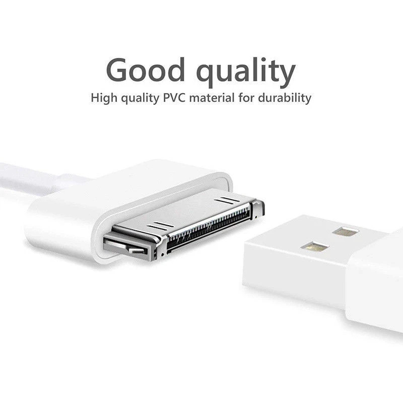 2× 1M USB Data Sync Cable Cord Charger for iPhone 4 4G 4S 3GS iPod Nano Touch 4G gallery