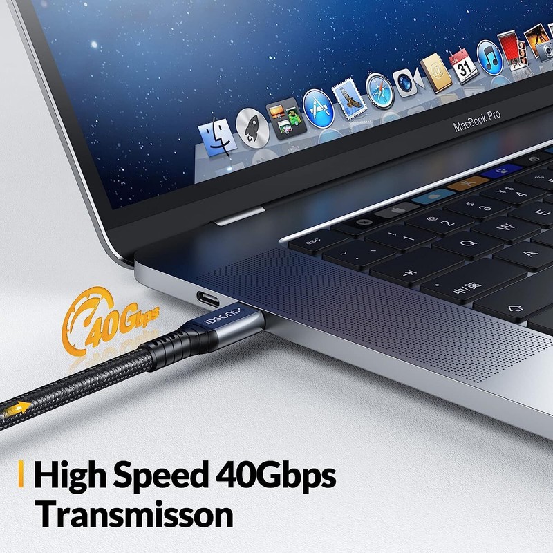 USB USB-C 100W PD Thunderbolt 4 Fast Charging / 8K UHD Video 40Gbps Data Cable