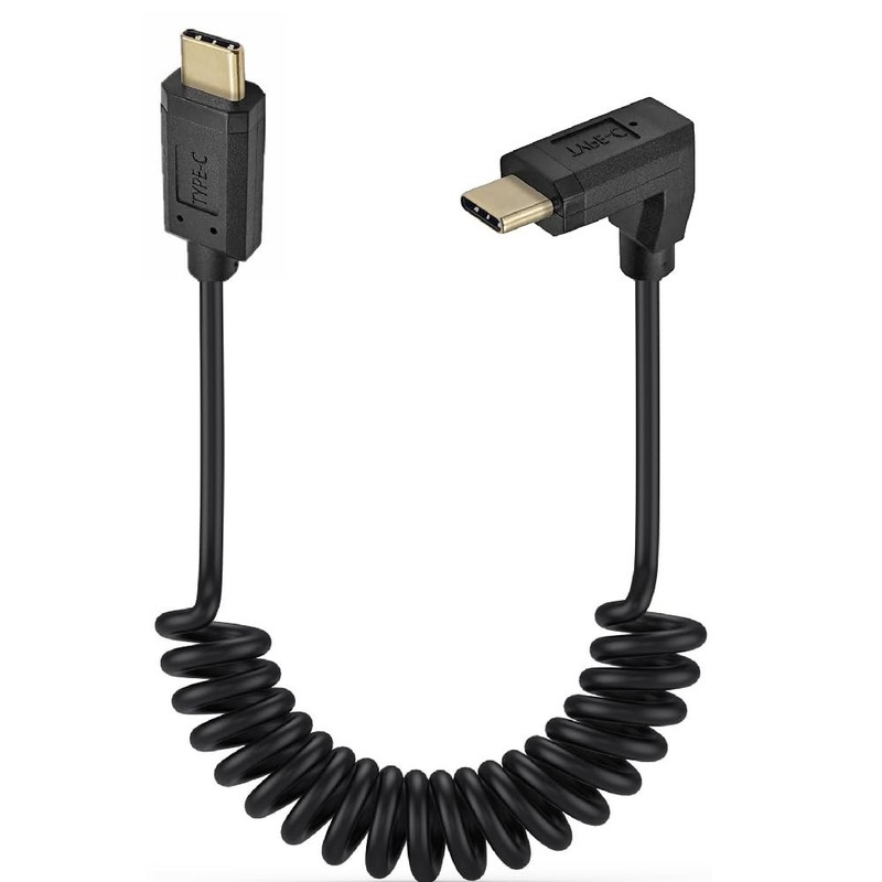 USB 3.1 Type C Coiled Cable 10Gbps 3A High Speed Sync Charging Fits 13.9 Ft