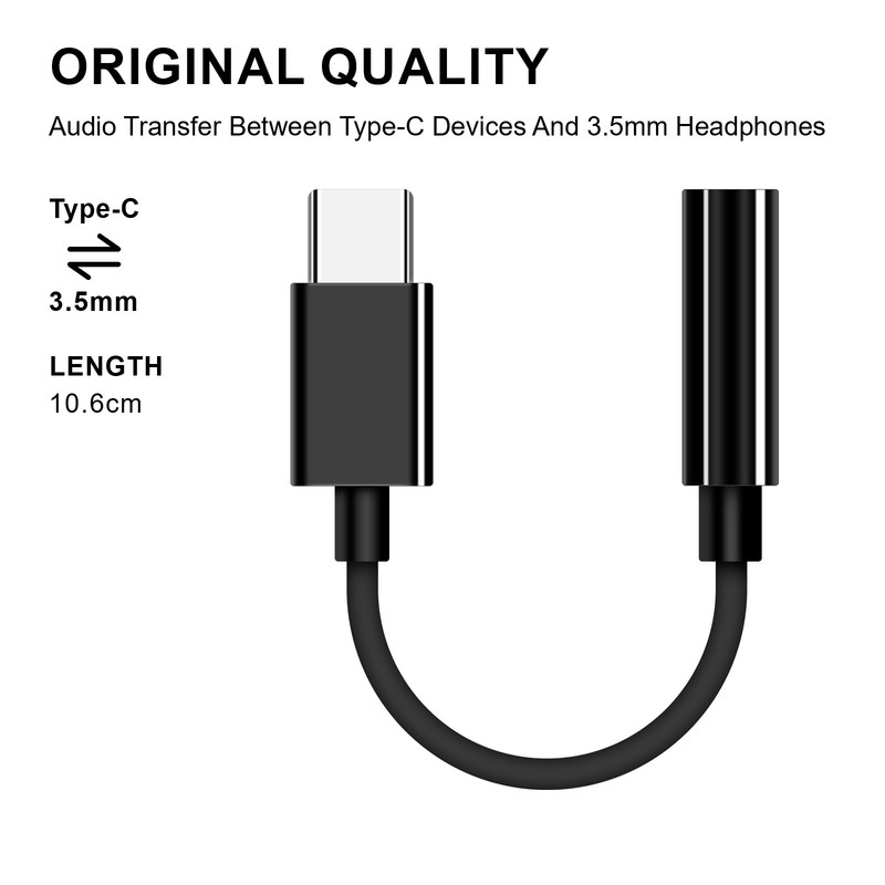 TPE Type USB-C to 3.5mm Aux Jack Adapter Earphone Cable For Samsung A54 A23 A14 gallery