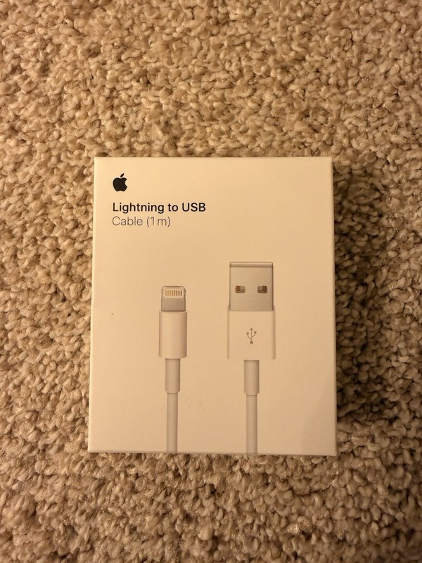 Genuine OEM Apple Lightning to USB Cable, Model A1480 | MD818AM/A (New)