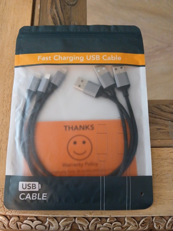 NEW (3-Pack) Sailift Fast Charging USB A to Lighting 1 Ft. Black