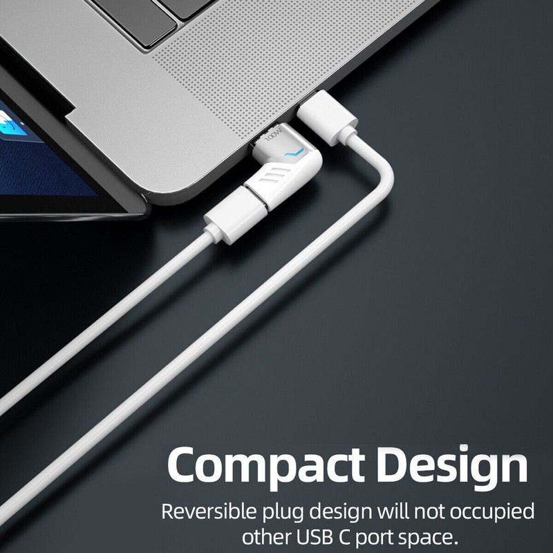 Magnetic USB C Adapter 100W Fast Charging to USB Type C Unviersal Converter USA gallery