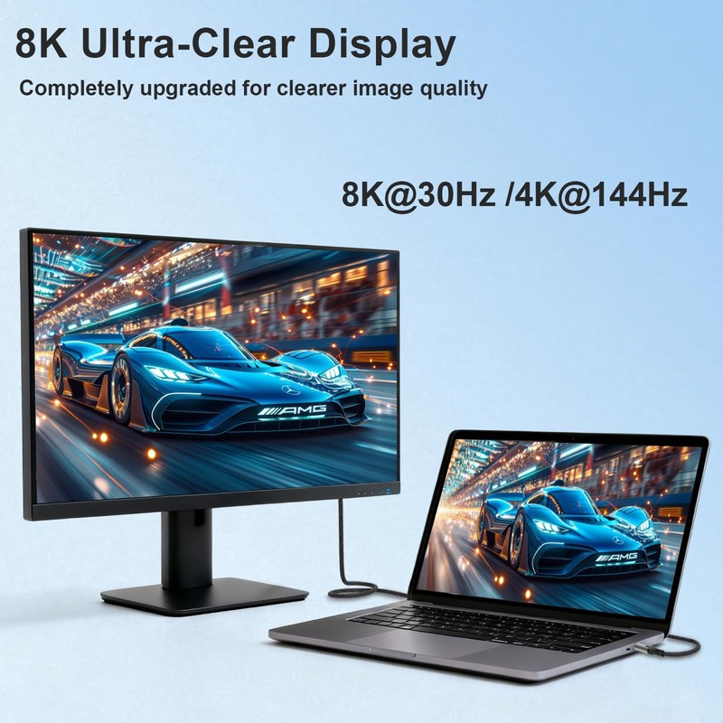 USB C to USB C Cable,USB C 3.2 Gen 2*2,4K@144Hz, 8K@30Hz Video Monitor Displa... gallery