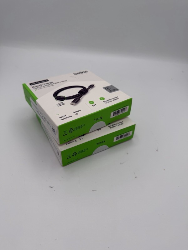2-Pack Belkin BoostCharge 5ft Braided USB-C to USB-C Charging Cables New Sealed gallery