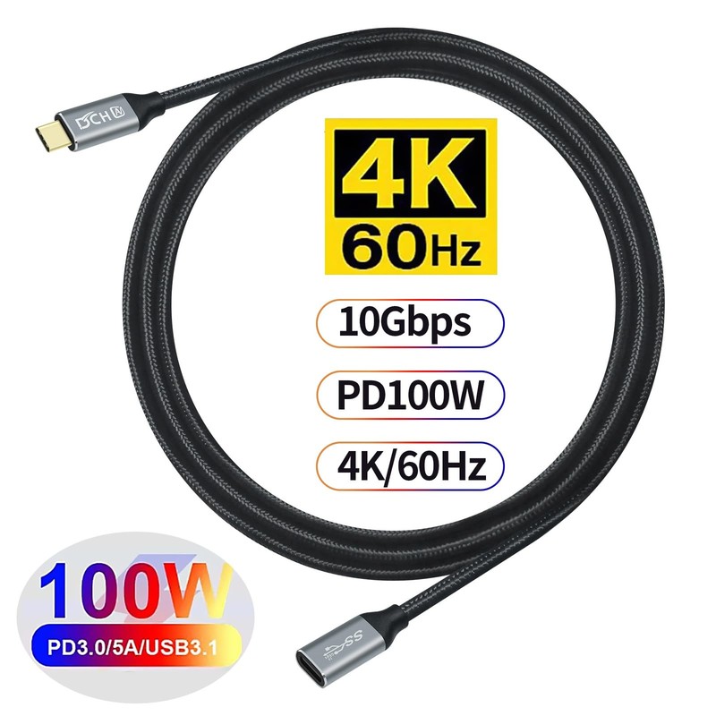 6ft 100W USB C to USB C Cable 4K Video 10Gbps Data 3.1 Gen 2 Monitor Cord gallery