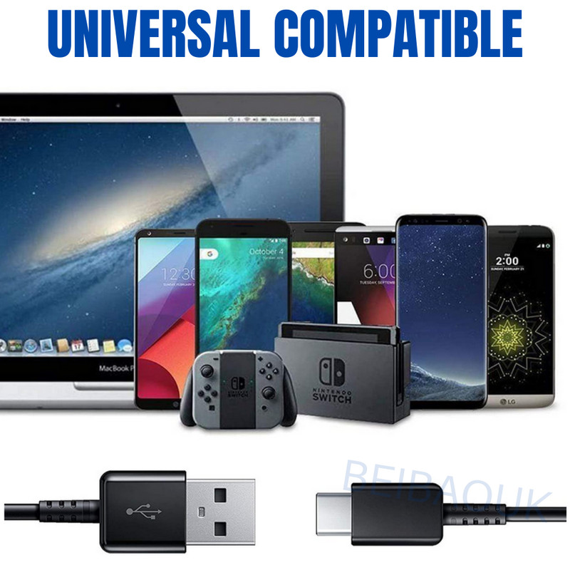 100X Bulk Lot Type C Charger Cable USB C Fast Charging Cord For Samsung Android gallery