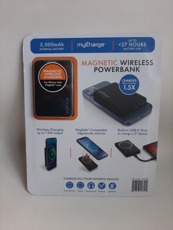 myCharge 5000mAh Wireless Magnetic Powerbank Portable Charger for iPhone