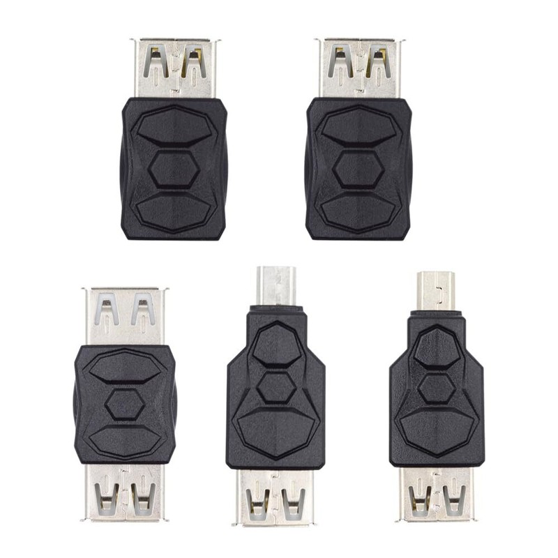 Micro USB 2.0 OTG Mini USB 5Pin -A Male to Female Extension Adapter Support C…