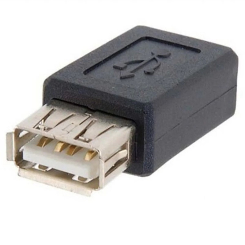 USB A Type Female to 5 Pin Micro USB B Type Female Cable, 1PCS for Phone (Black) gallery