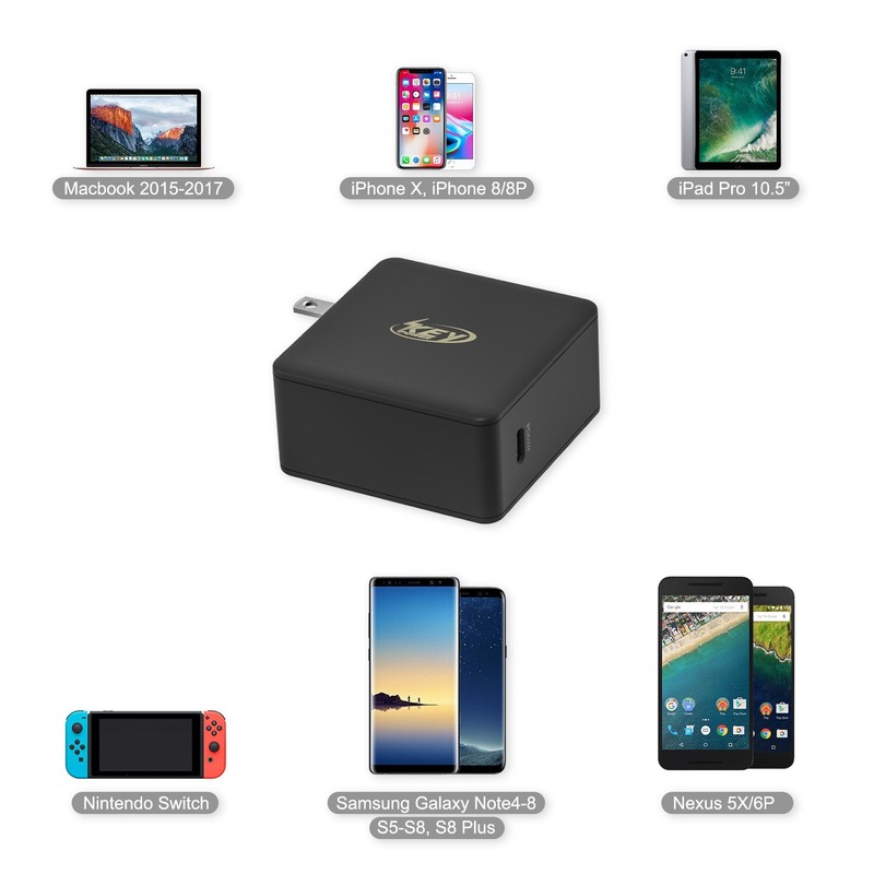 60W USB C Charger, Portable PD Fast Quick Charging Adapter with Foldable Plug gallery