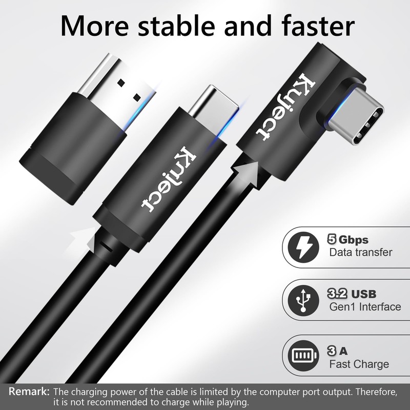 Kuject Link Cable 20FT Compatible for Quest 3S/3, Quest 2/Pro, Pico 4, VR Hea... gallery