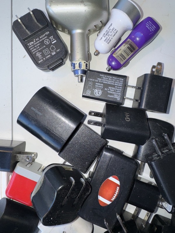 Lot of 55 USB Wall & Car Chargers – Mixed Brands – Untested – AS-IS gallery