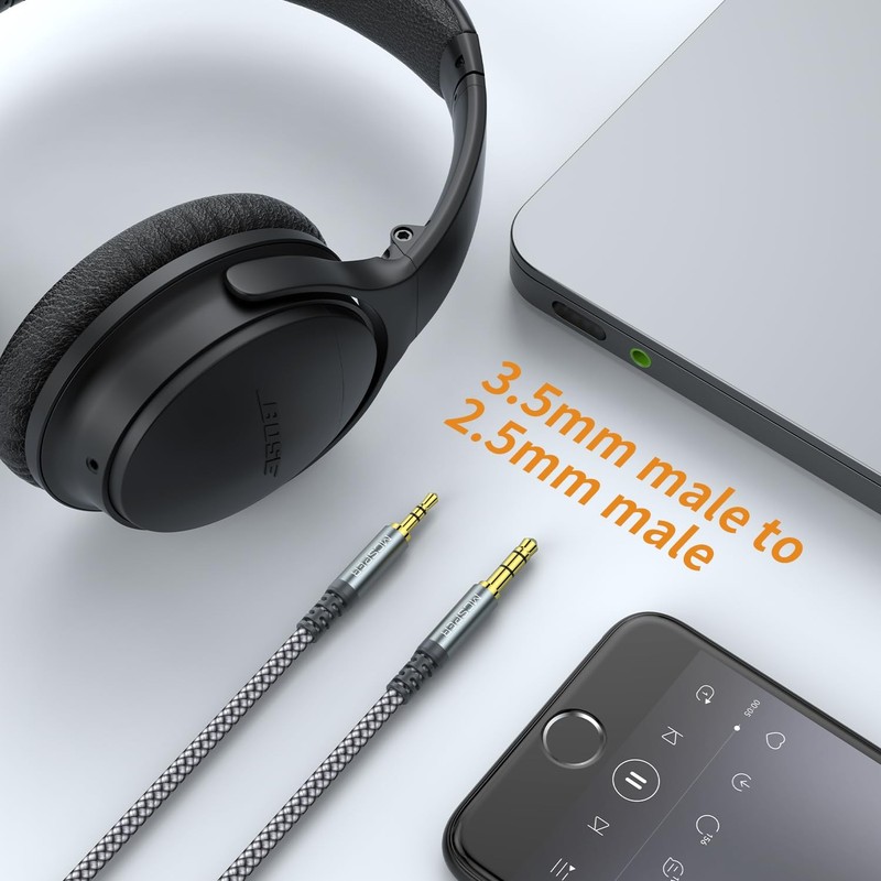 3.5mm to 2.5mm Aux Audio Cable (5FT),Replacement Audio Cord Compatible with Soun gallery