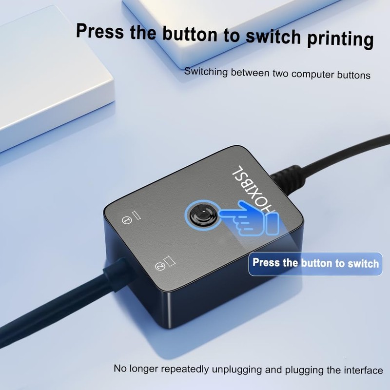 Printer Cable Splitter 2 in 1 Out,Prlnter Splitter for Two Computers,Suitable... gallery