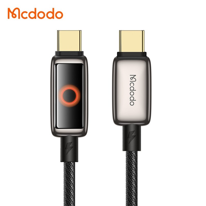 Mcdodo 100W USB-C Auto Power Off Cable Charging Light Display Zinc Alloy Type C
