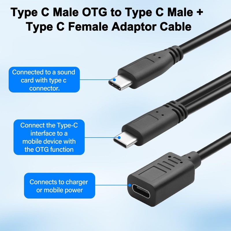JSADZKJ Type C Charger Adapter Cable USB C OTG Sound Card 2 in... gallery