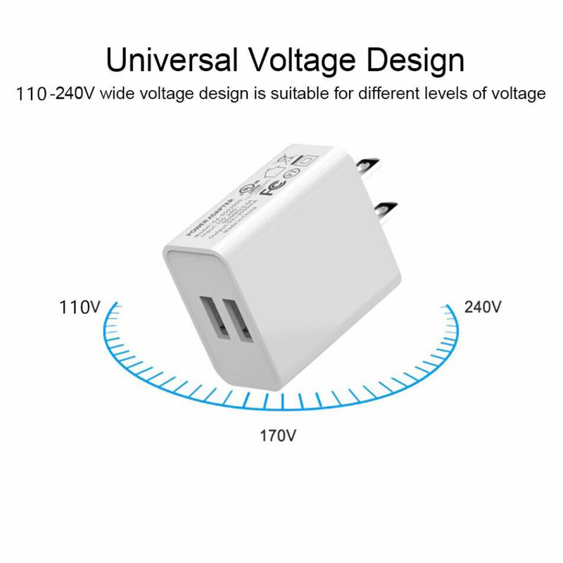2 Port USB Phone Charger Travel 5V 2A Dual USB Wall Charging AC Adapter US Plug gallery