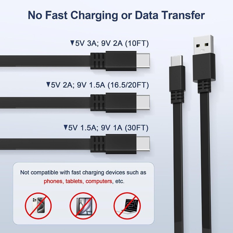 20ft USB A to USB C Power Cord for Tapo C120, eufy Cam S350 gallery