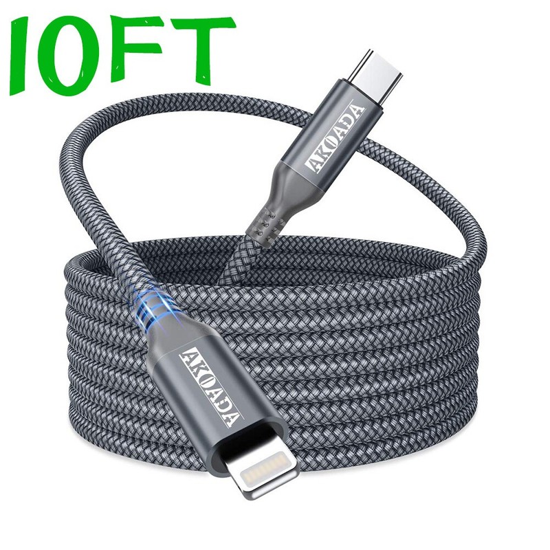 10FT PD Fast Charger USB C Charging Cable For iPhone 14 13 12 Pro Max 2 PACKS gallery