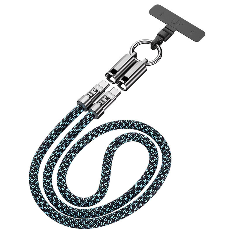 Phone Wrist Lanyard Featuring Integrated 240W USB-C Cable for Charging and Data gallery