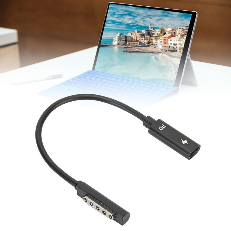 Adapter Cable Transfer Type C PD Fast Charging for Microsoft Surface 1/2 / RT