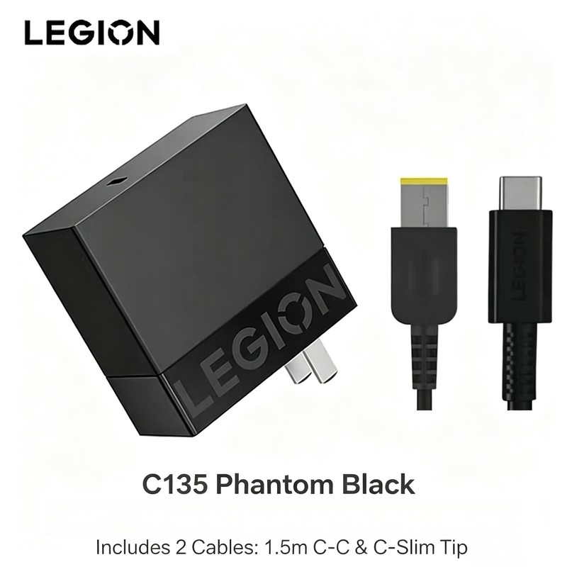 Original Lenovo Legion C135W GaN USB‑C Adapter (PD3.0 Fast Charging) – Portable
