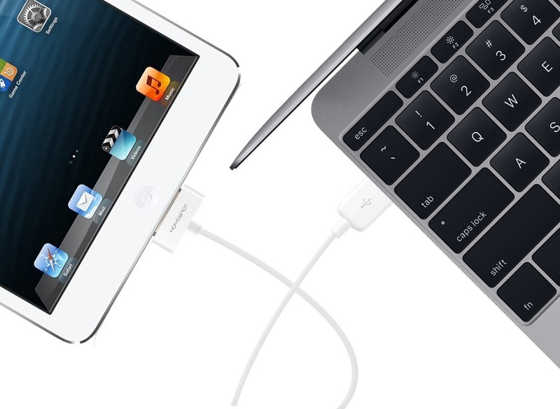 HomeSpot 30-pin Short Charger Cable [MFi Certified] for 8 inches, White gallery
