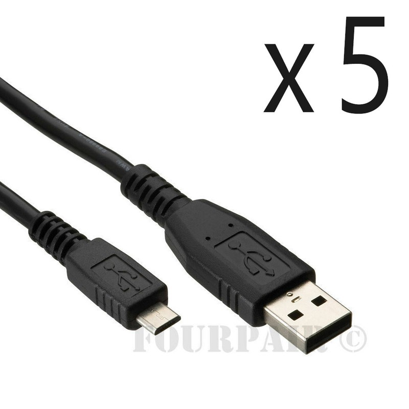 5 Pack – 15ft Micro USB Sync Charger Cable Cord LG HTC PS4 Xbox One Controller
