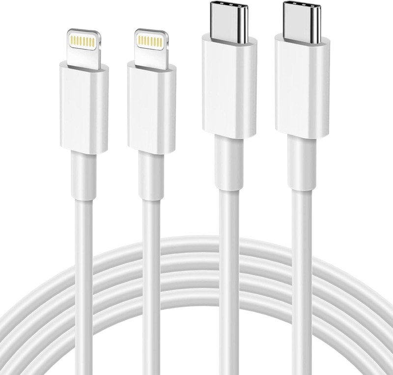 Apple MFi Certified USB C to Lightning Cable 2Pack 6FT iPhone Charger White